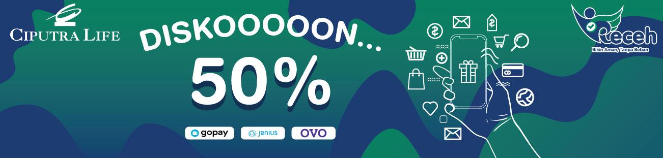 Diskon 50% Untuk Semua Produk
